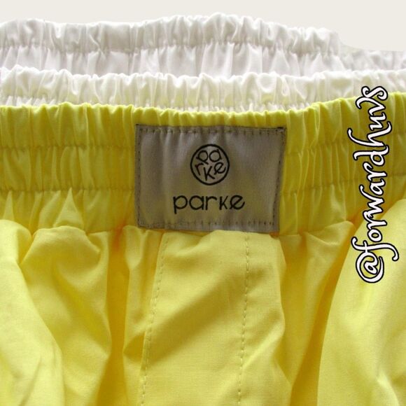 Parke Yellow & White Double Boxer Poplin Pants SZ Medium - Picture 6 of 12